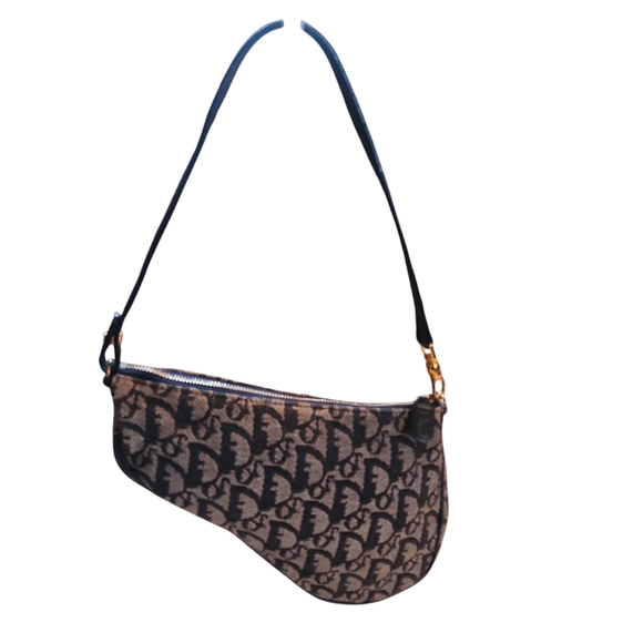 Dior Black and Gray Monogram Shoulder Bag - Picture 1 of 13